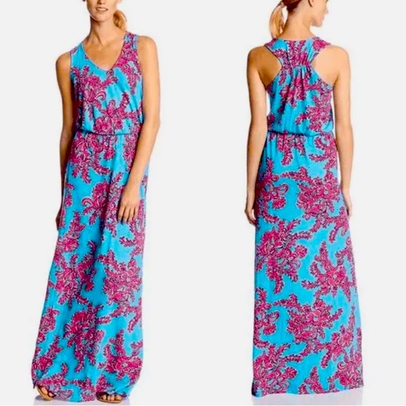 Lilly Pulitzer Mills Rhode Island Reef Print Maxi Dress size XS - Picture 1 of 5